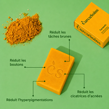 Savon bio anti-tâches au Curcuma & Acide Kojic